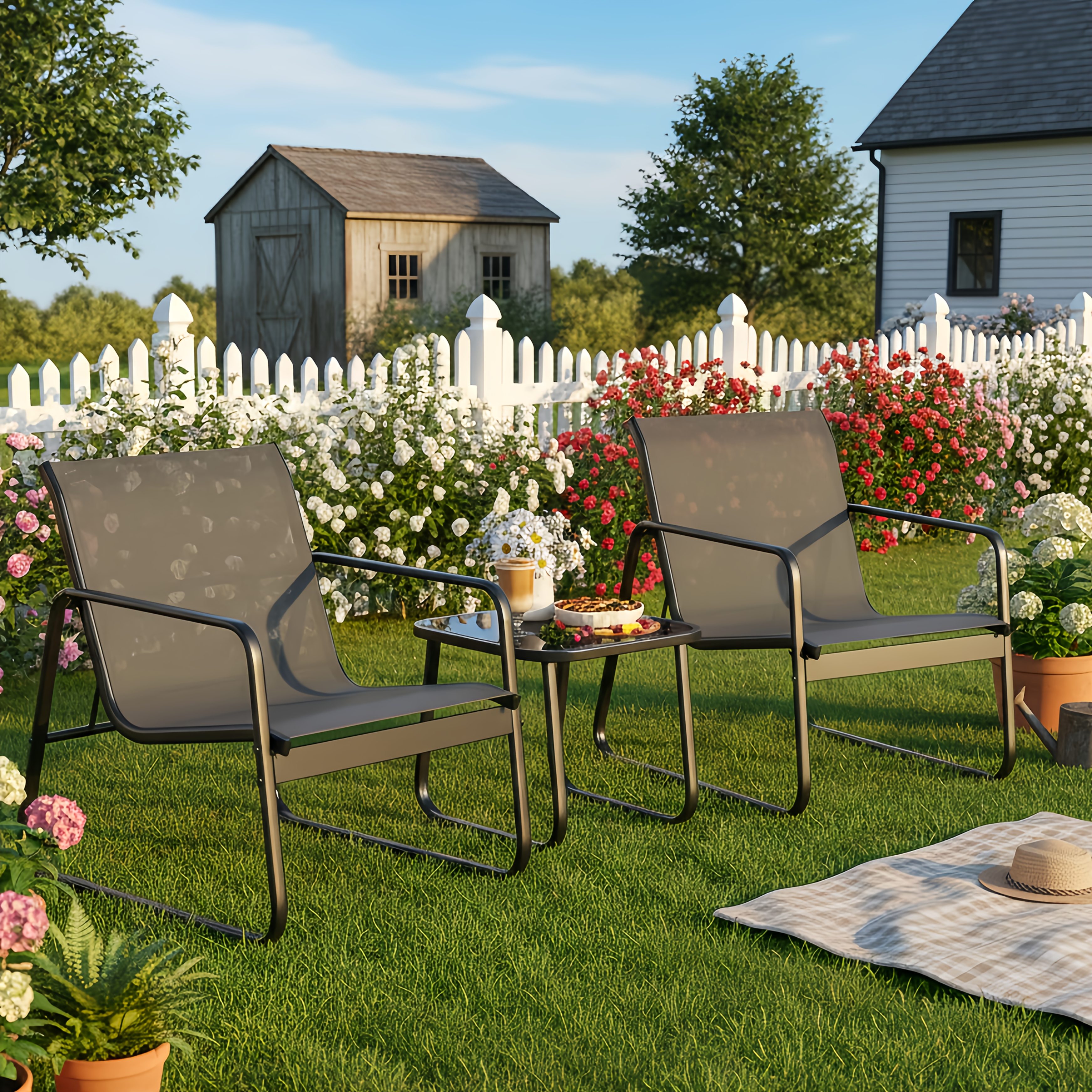 Outdoor Furniture Brands - LODEIJA Patio Chairs Set of 3,