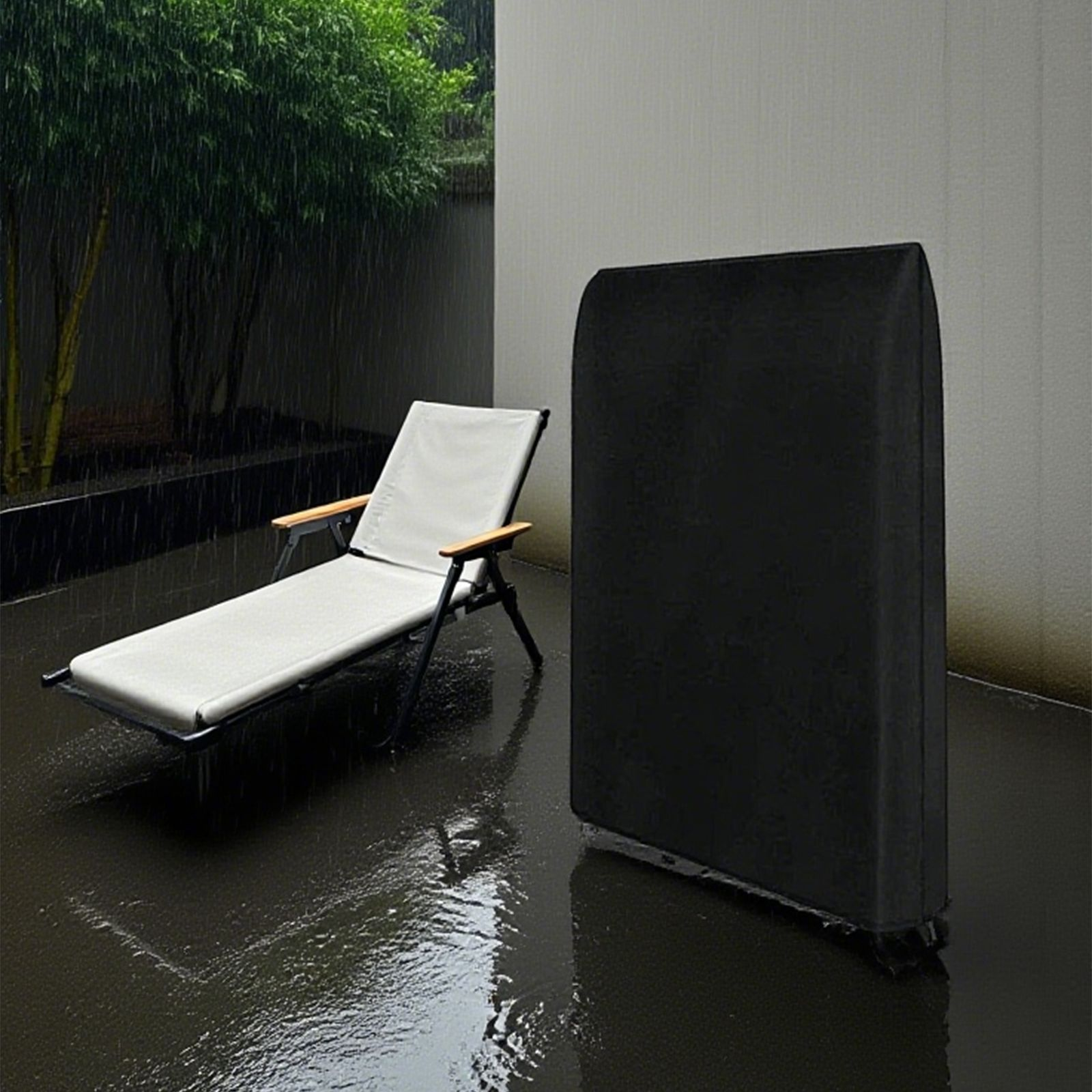 Outdoor Furniture Waterproof - Garden/Outdoor Folding Chair Cover, Black Waterproof