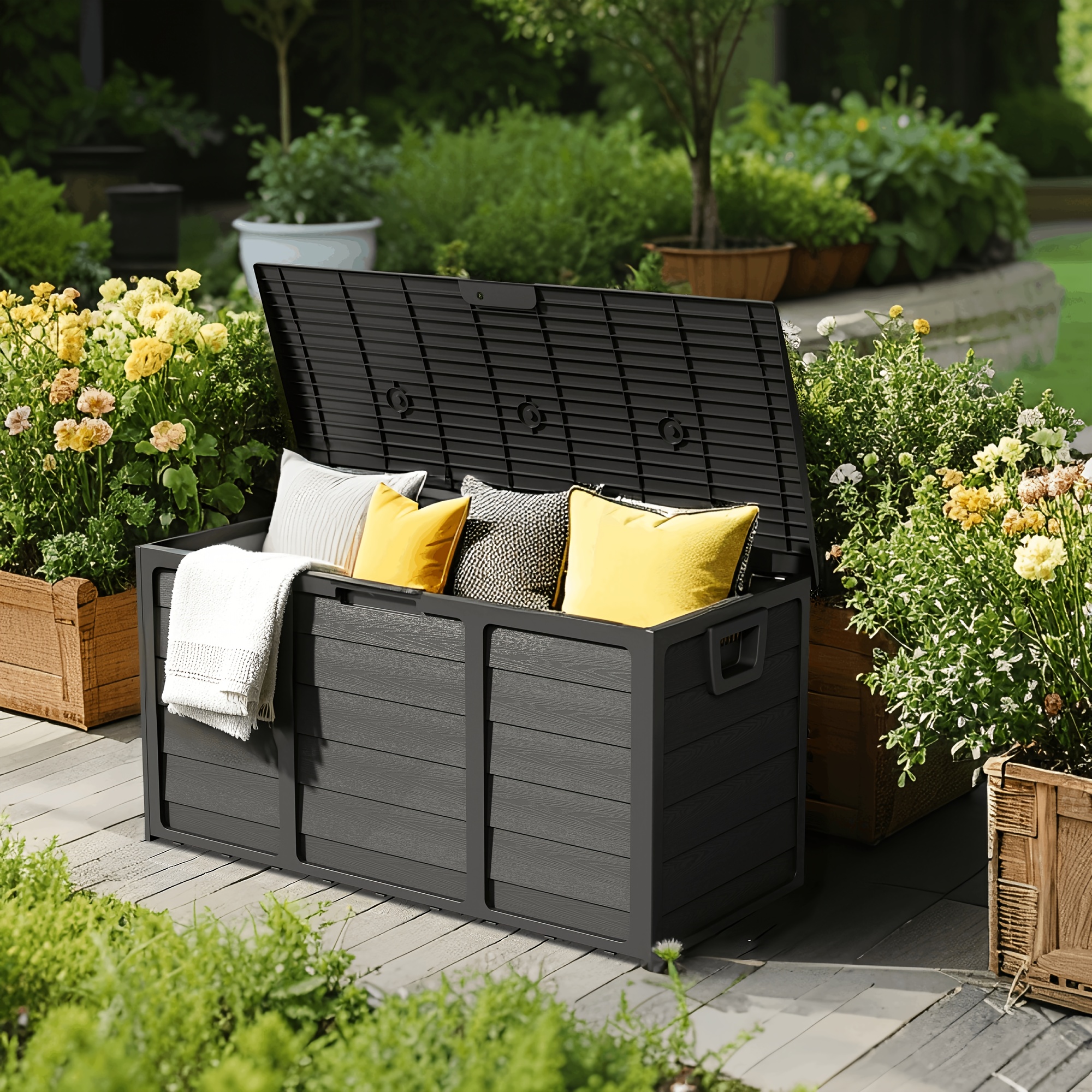 Outdoor Furniture Weatherproof - Weatherproof Resin Storage, 75 Gallon Weatherproof
