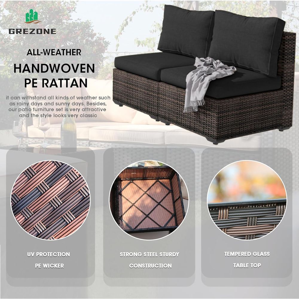13-Piece Outdoor Sectional Pat - Outdoor Furniture Set With Fire Pit avis et prix
