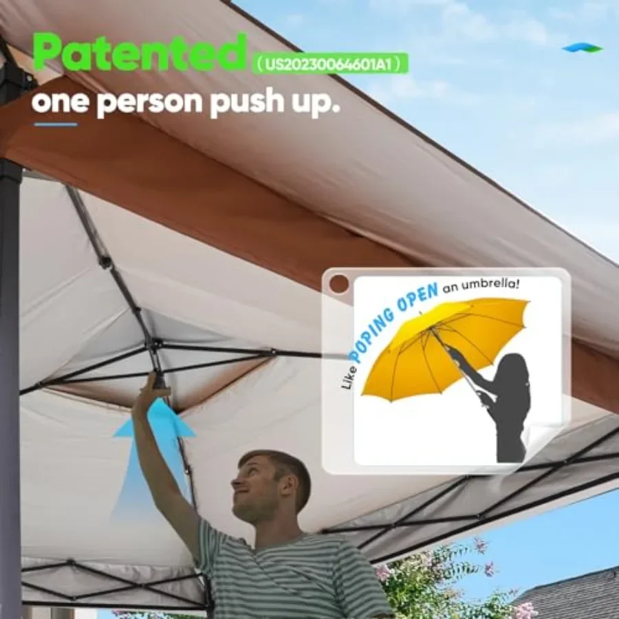 13'x13' Pop up Gazebo  Tent On - Outdoor Furniture Gazebo avis et prix