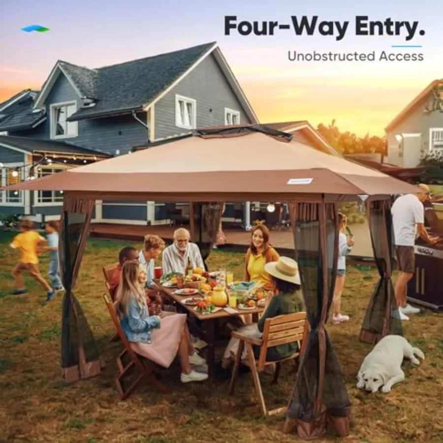 13'x13' Pop up Gazebo  Tent On - Outdoor Furniture Gazebo avis et prix