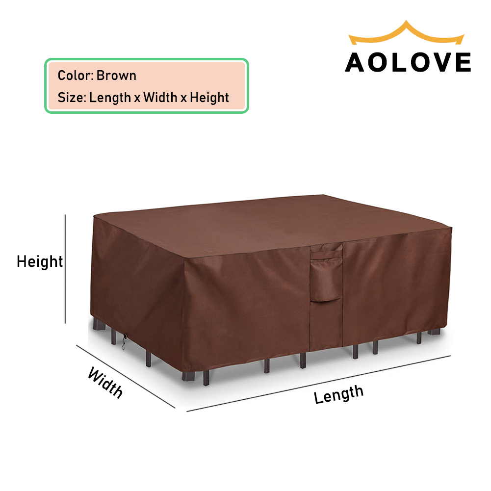 Brown 420D HEAVY DUTY Outdoor  - Outdoor Furniture Weatherproof avis et prix