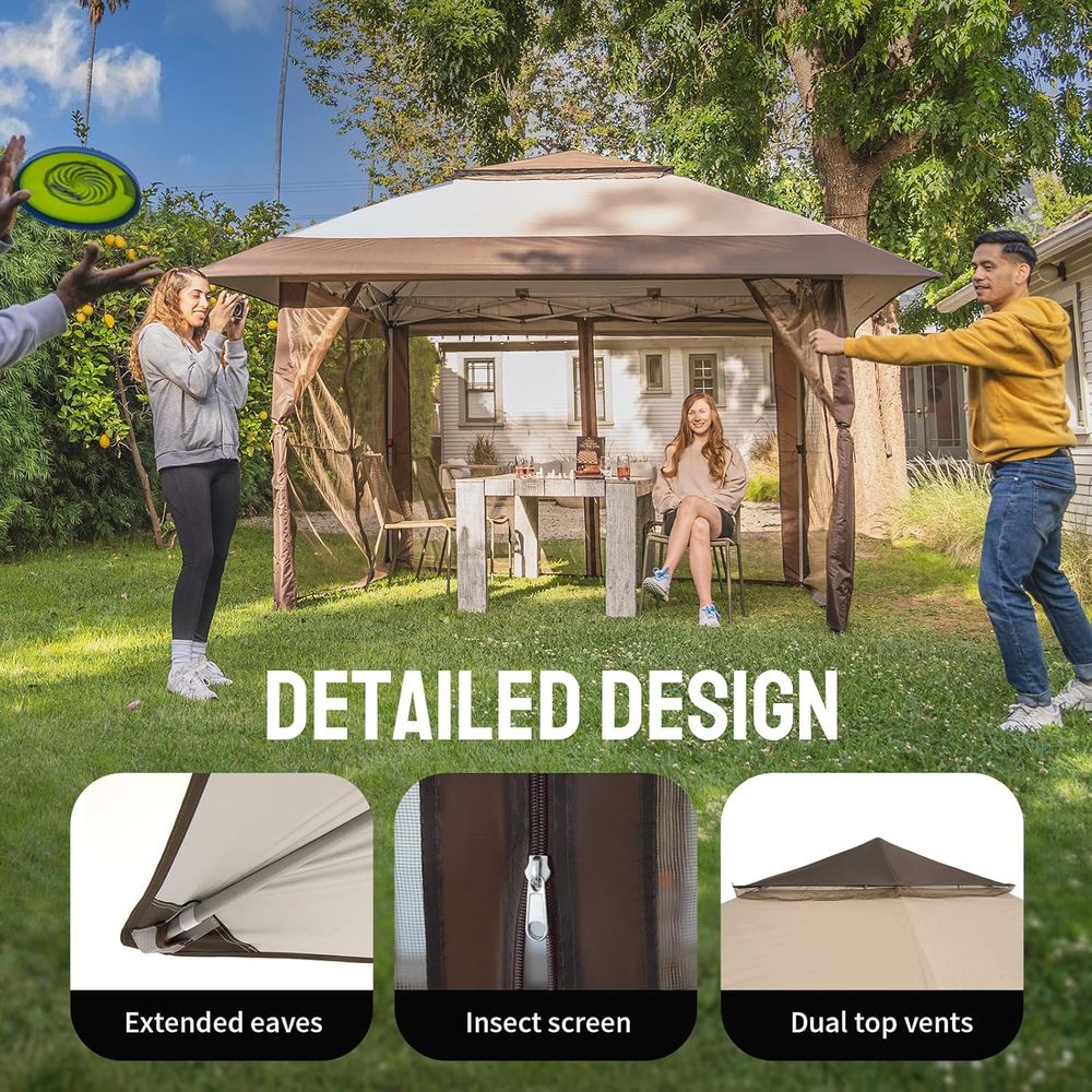 Up Gazebo with Wheeled Cover B - Outdoor Furniture Gazebo avis et prix
