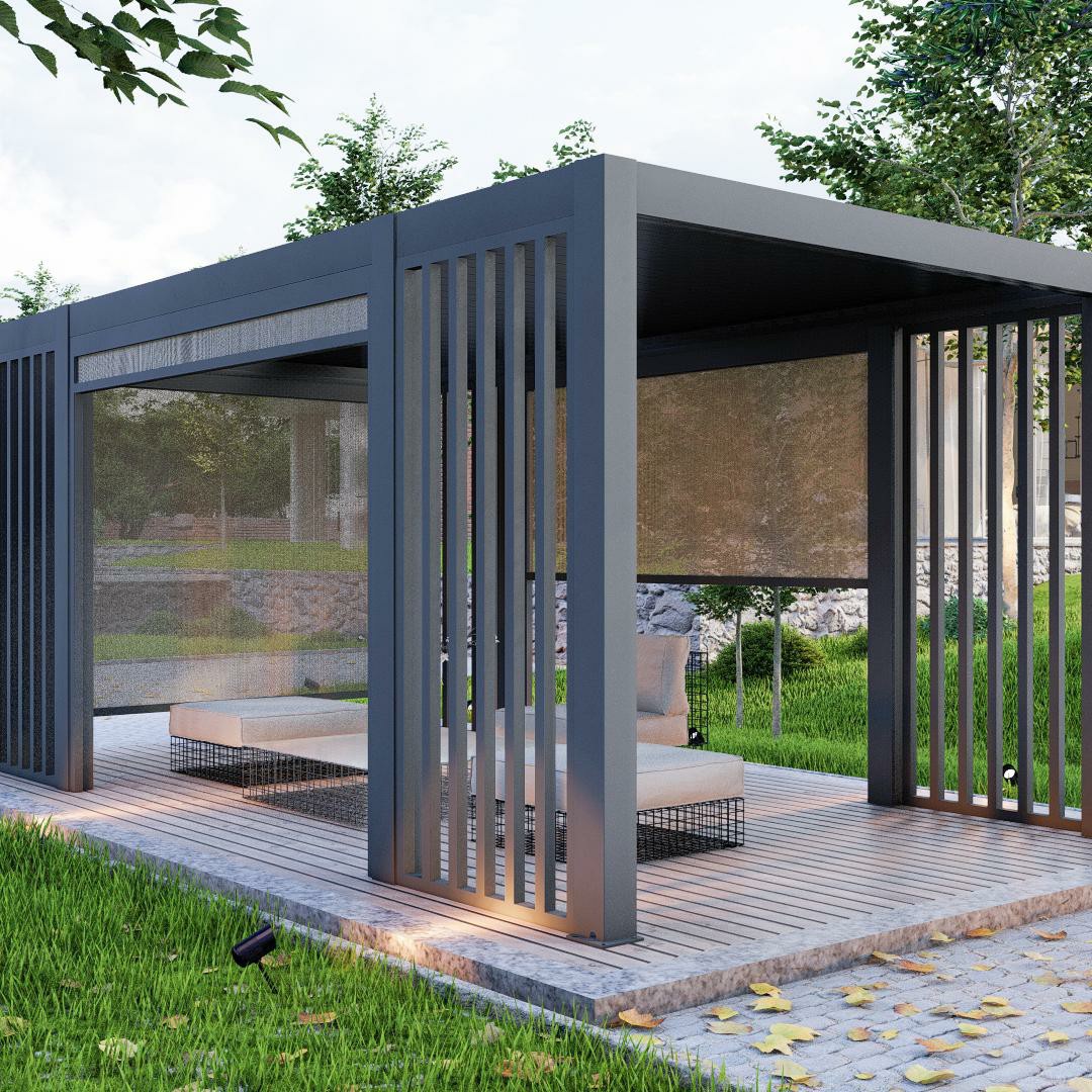 Outdoor Motorized Retractable  - Outdoor Furniture Gazebo avis et prix