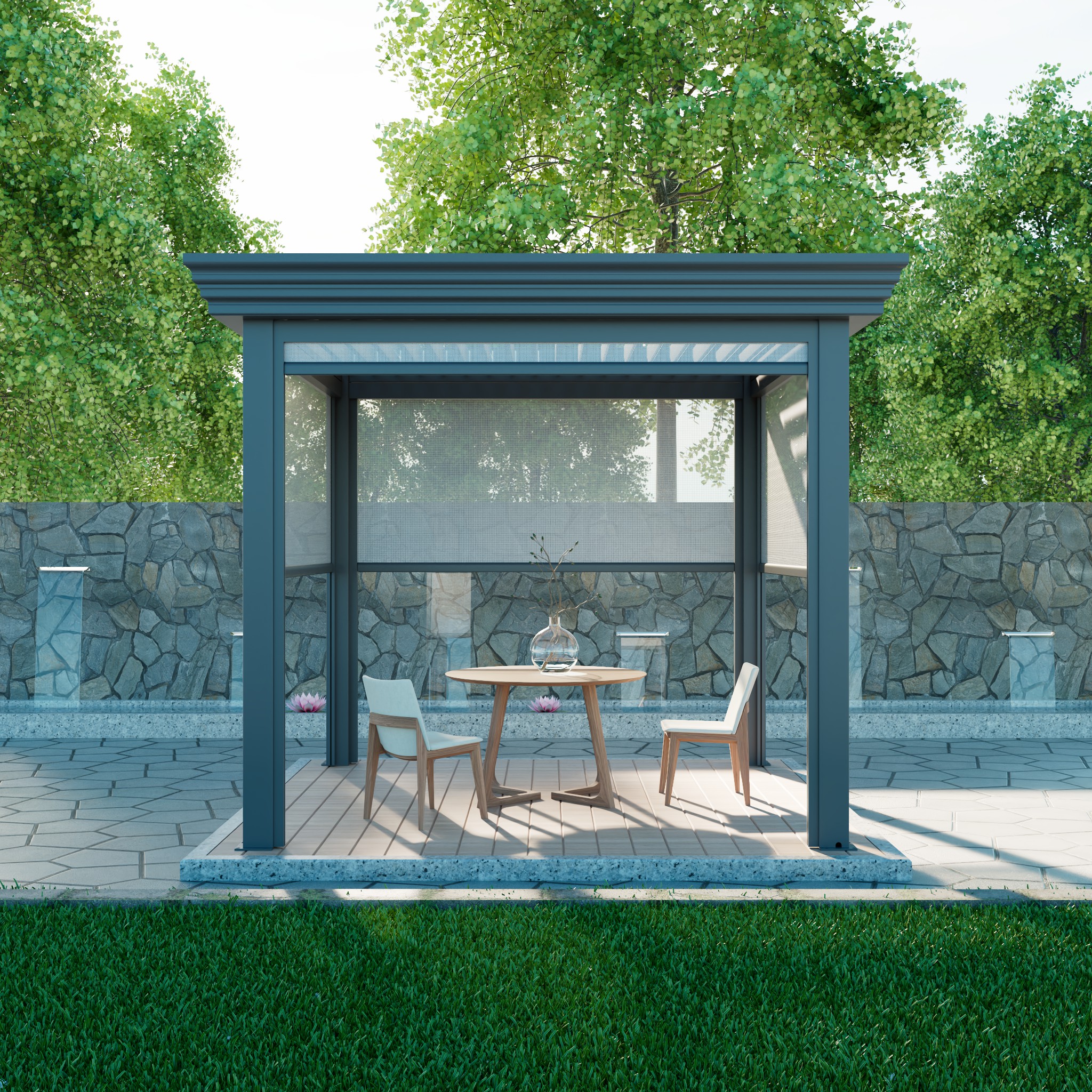 Outdoor Motorized Retractable  - Outdoor Furniture Gazebo avis et prix