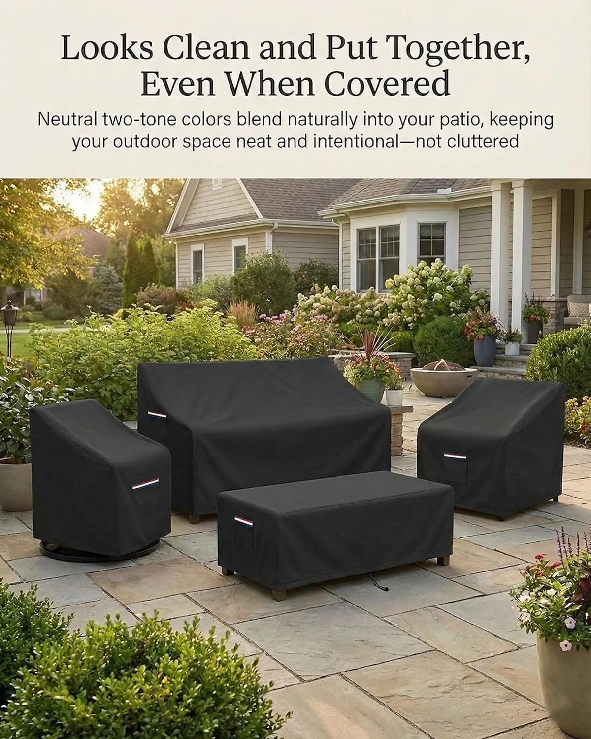 4-Piece Patio Furniture Cover  - Outdoor Furniture Heavy Duty avis et prix