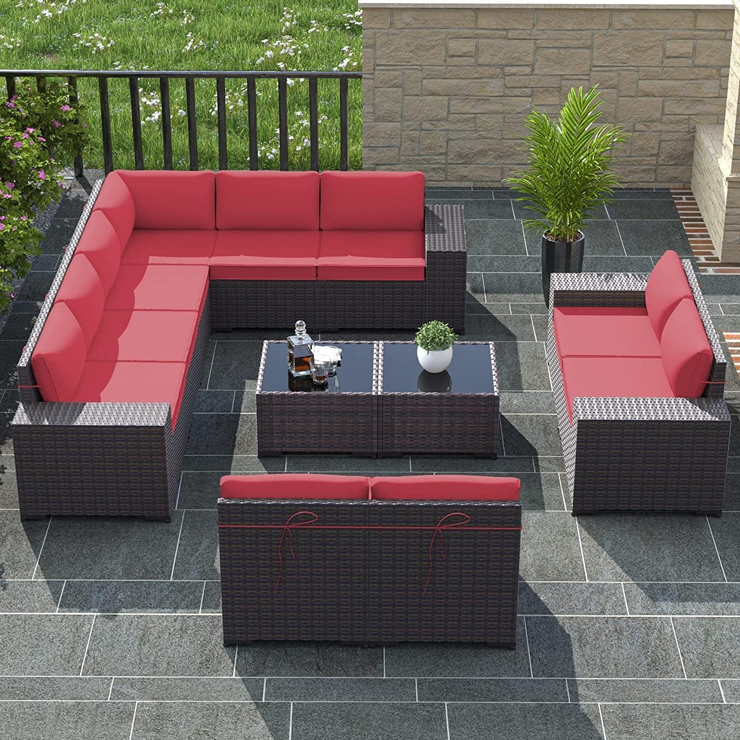 12 PCS Outdoor Patio Furniture - Outdoor Furniture Bali avis et prix