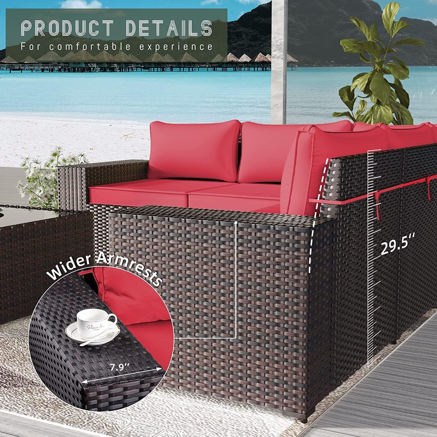 12 PCS Outdoor Patio Furniture - Outdoor Furniture Bali avis et prix