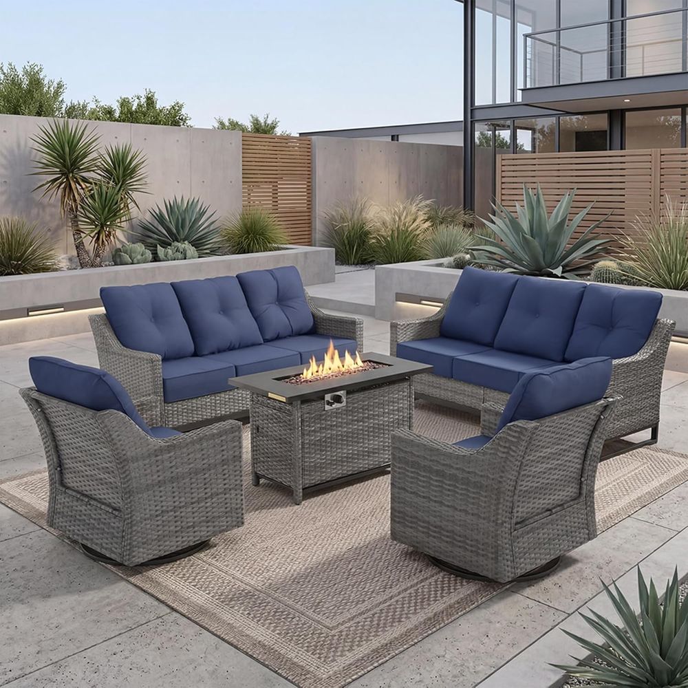 5-Piece Patio Furniture Set wi - Outdoor Furniture Set With Fire Pit avis et prix