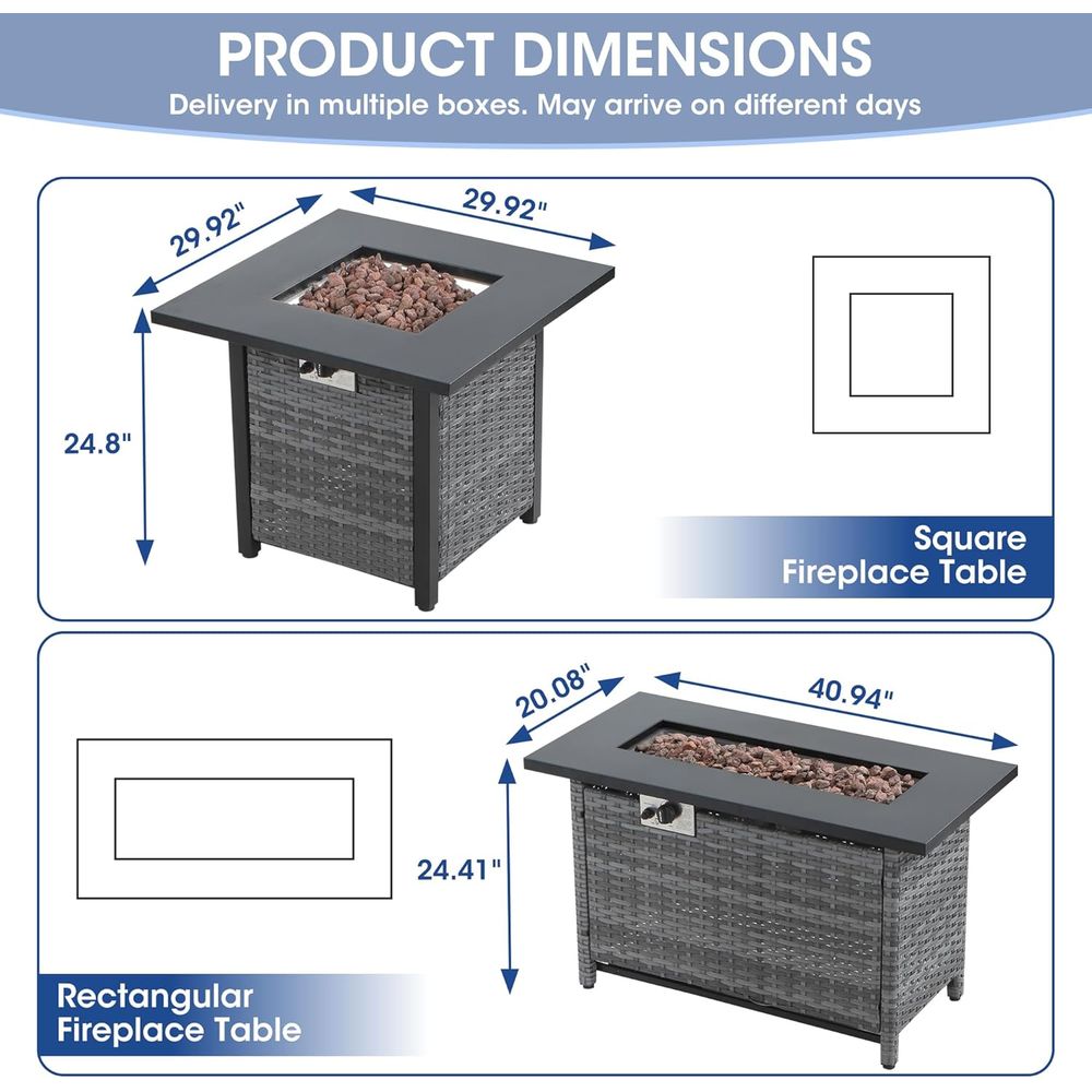 5-Piece Patio Furniture Set wi - Outdoor Furniture Set With Fire Pit avis et prix