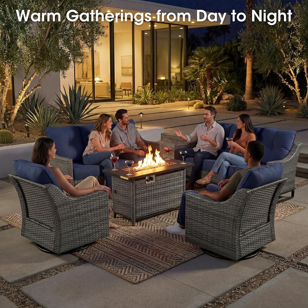 5-Piece Patio Furniture Set wi - Outdoor Furniture Set With Fire Pit avis et prix