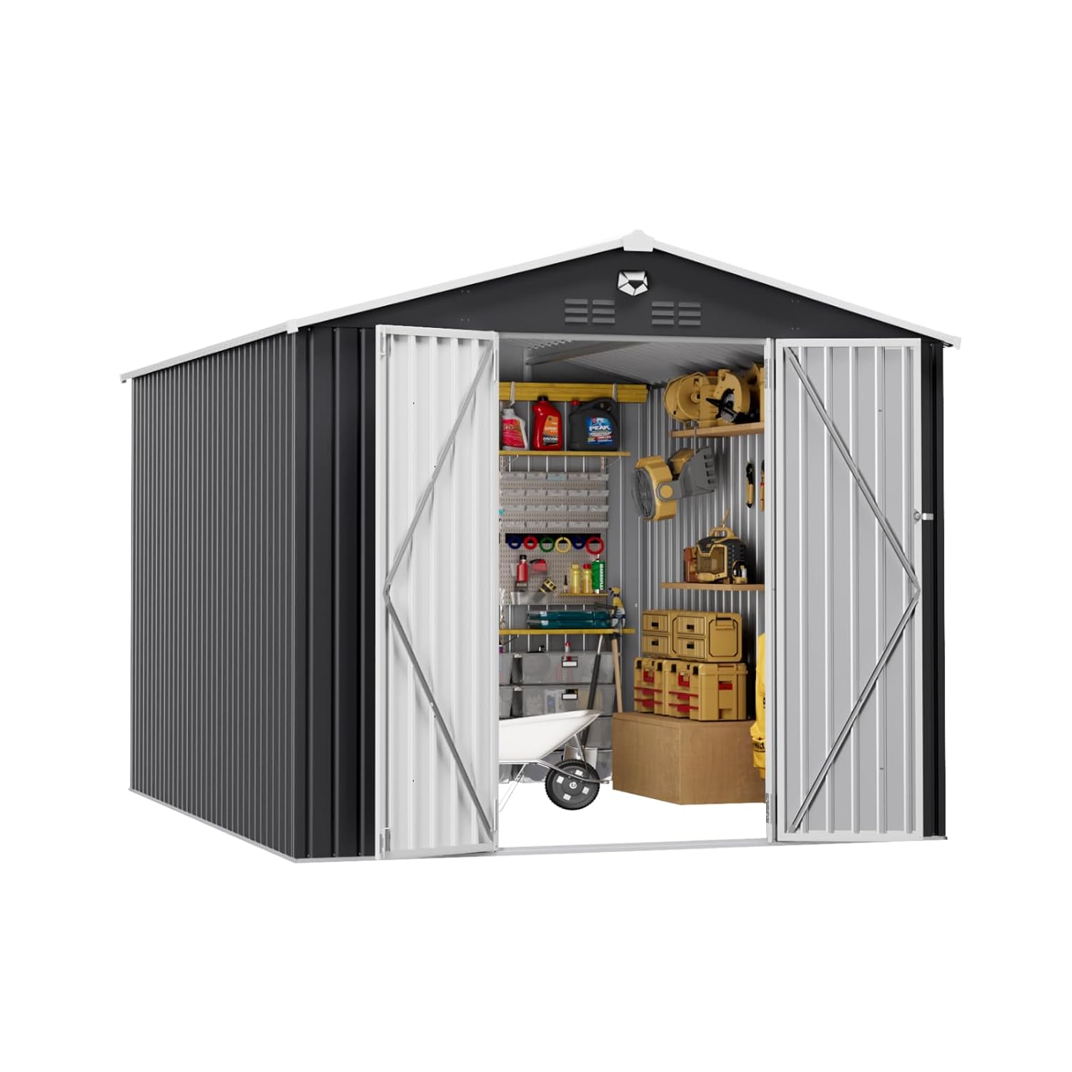 10x12 FT Metal Outdoor Storage - Outdoor Furniture Waterproof avis et prix
