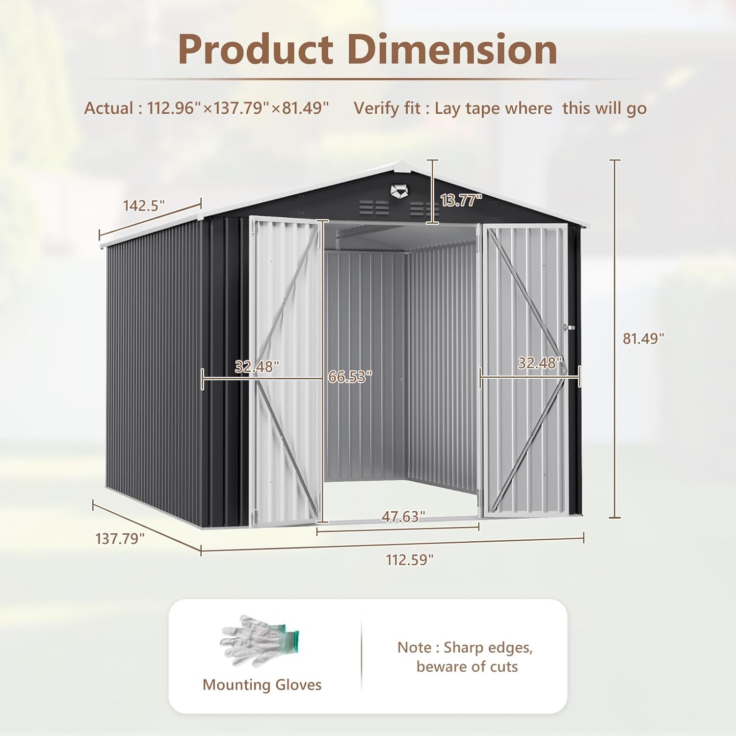10x12 FT Metal Outdoor Storage - Outdoor Furniture Waterproof avis et prix