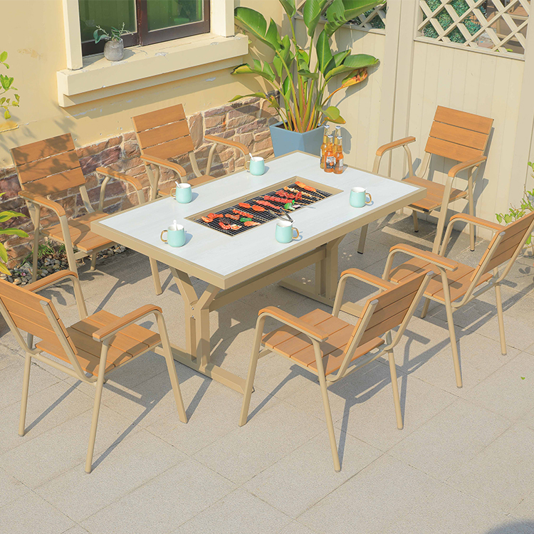 Hot Sale Cast Aluminum Fire Pi - Outdoor Furniture Set With Fire Pit avis et prix