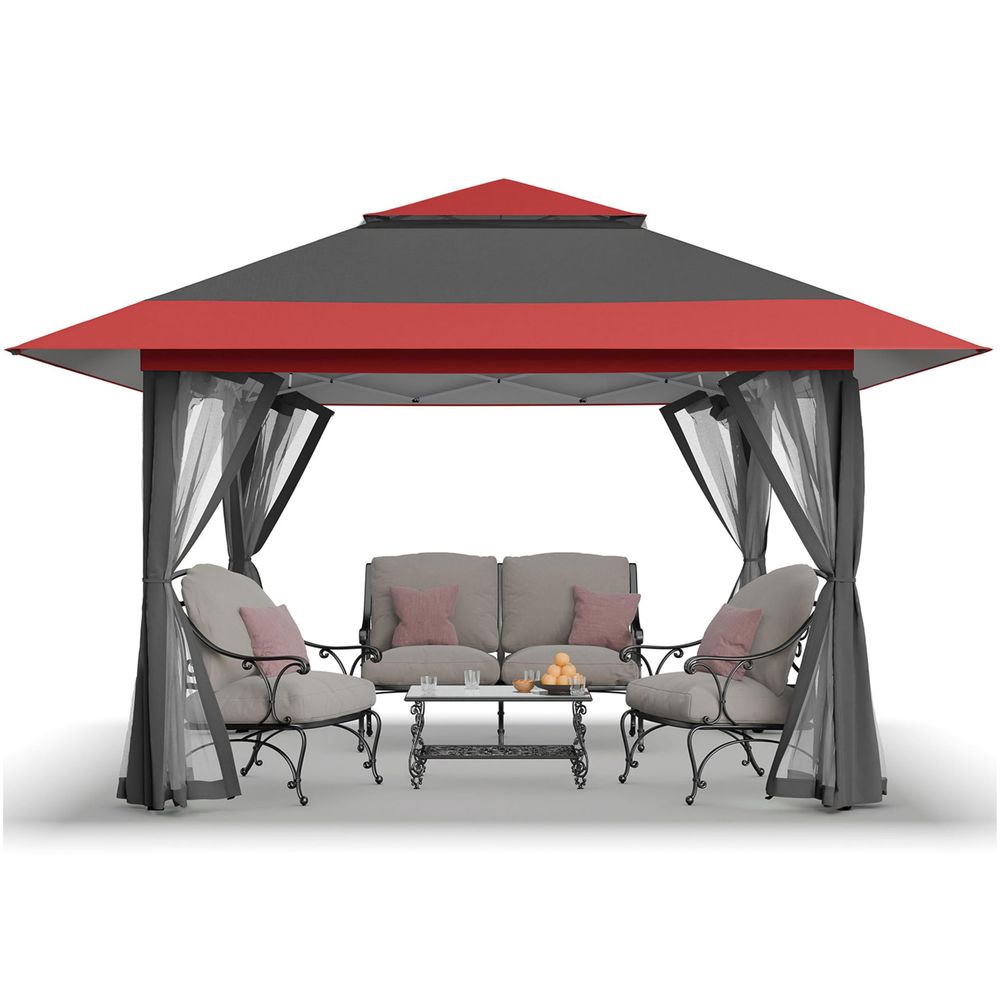 13x13 Pop  Gazebo, Canopy Tent - Outdoor Furniture Gazebo avis et prix
