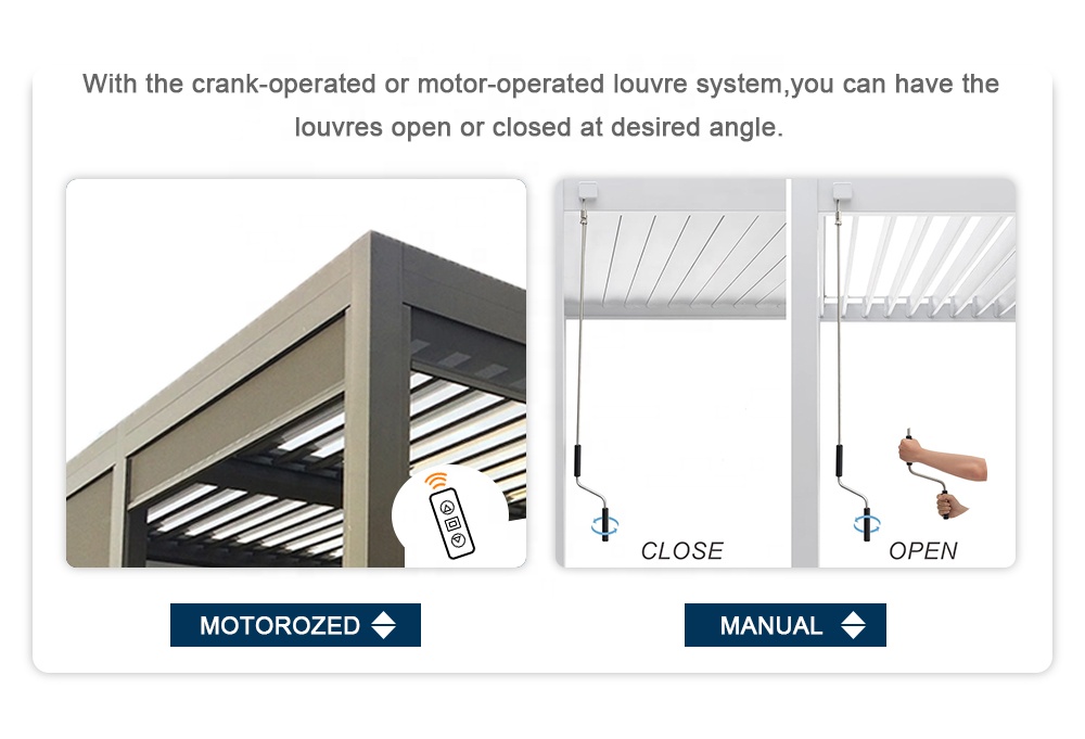 Louvered Aluminum Pergola Adju - Outdoor Furniture Gazebo avis et prix