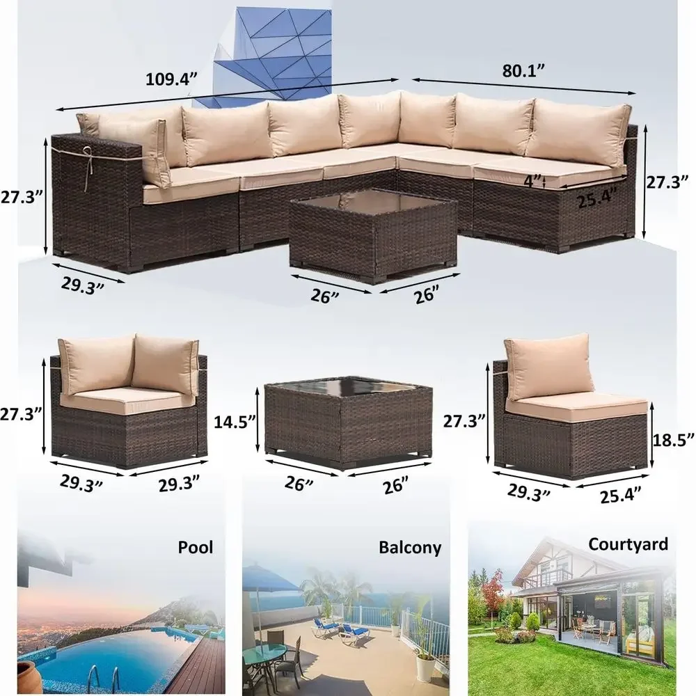8-Piece Outdoor Patio Furnitur - Outdoor Furniture Set With Fire Pit avis et prix