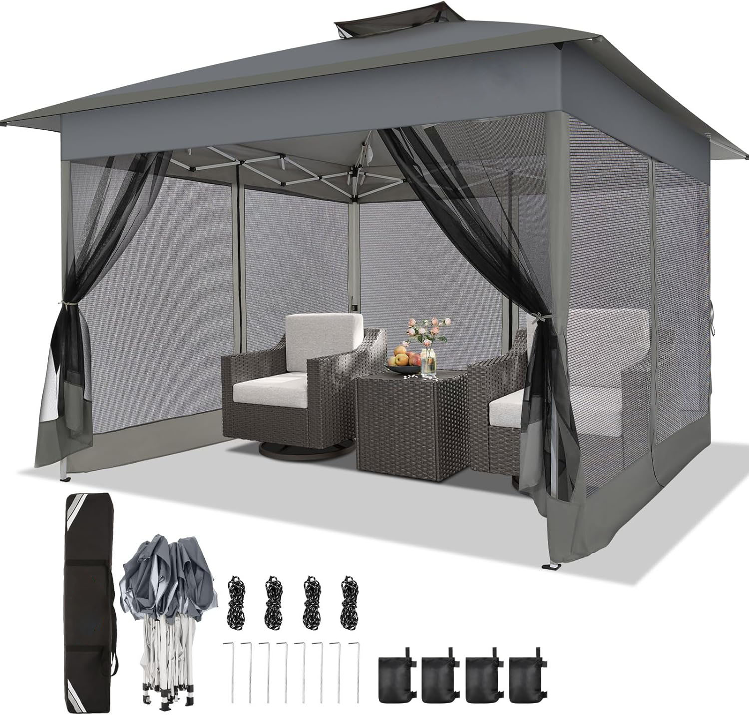 13x13ft Gazebo Pop Up Canopy T - Outdoor Furniture Gazebo avis et prix