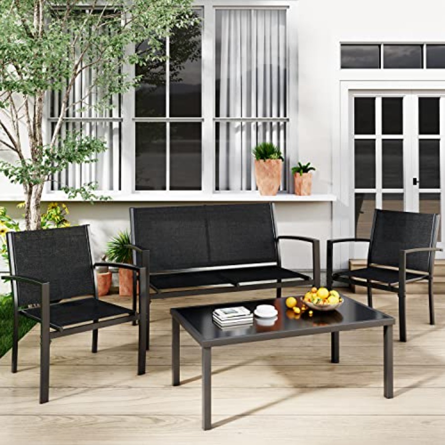 Greesum 4 Pieces Patio Furnitu - Outdoor Furniture In avis et prix