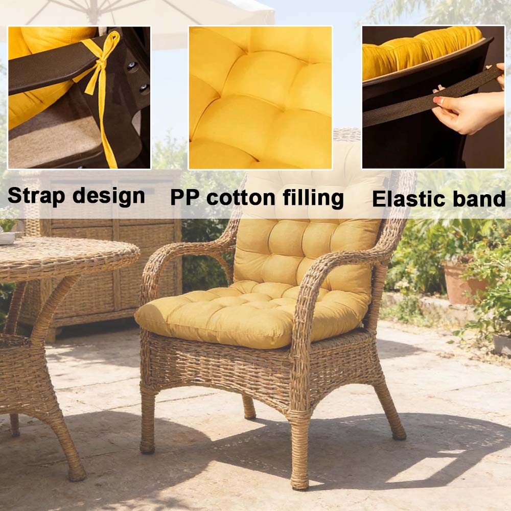 1PC Thick Seat Cushion with St - Outdoor Furniture Upholstery avis et prix