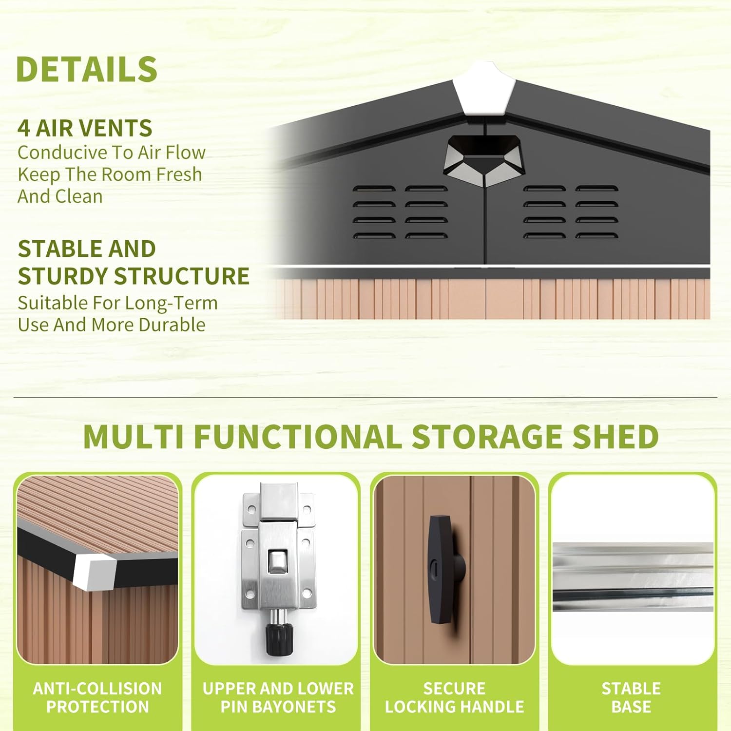 Metal Storage Shed,Outdoor Sto - Outdoor Furniture Waterproof avis et prix
