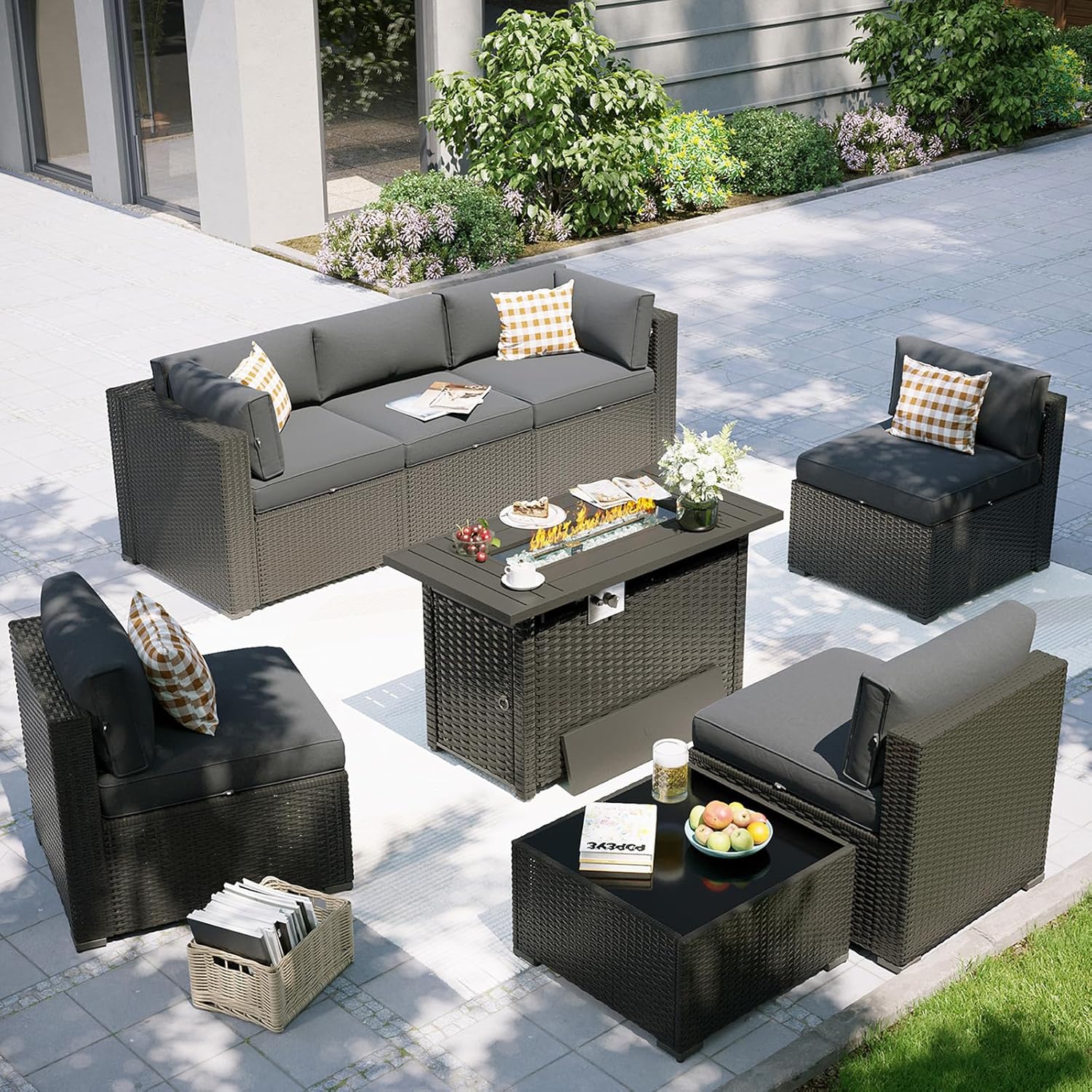 Patio Furniture Set with Fire  - Outdoor Furniture Set With Fire Pit avis et prix