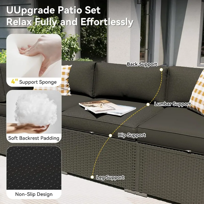 Aoxun Patio Furniture Set with - Outdoor Furniture Set With Fire Pit avis et prix