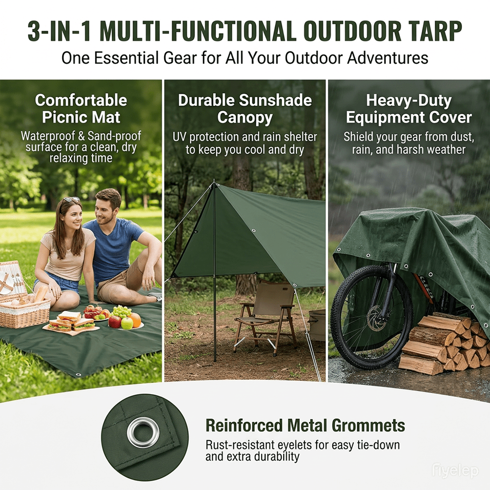 Outdoor Waterproof Tarp, Multi - Outdoor Furniture Weatherproof avis et prix