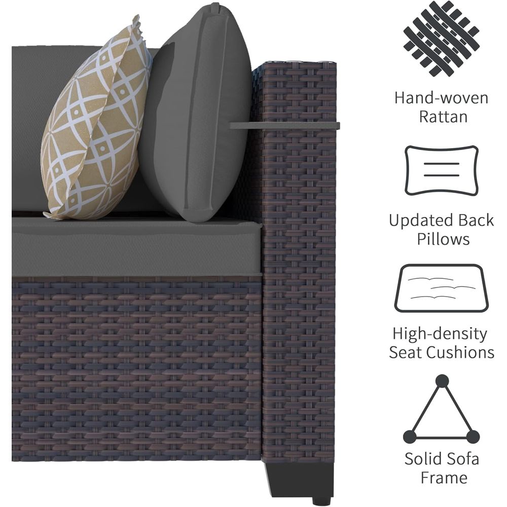 13-Piece Outdoor Sectional Pat - Outdoor Furniture Set With Fire Pit avis et prix
