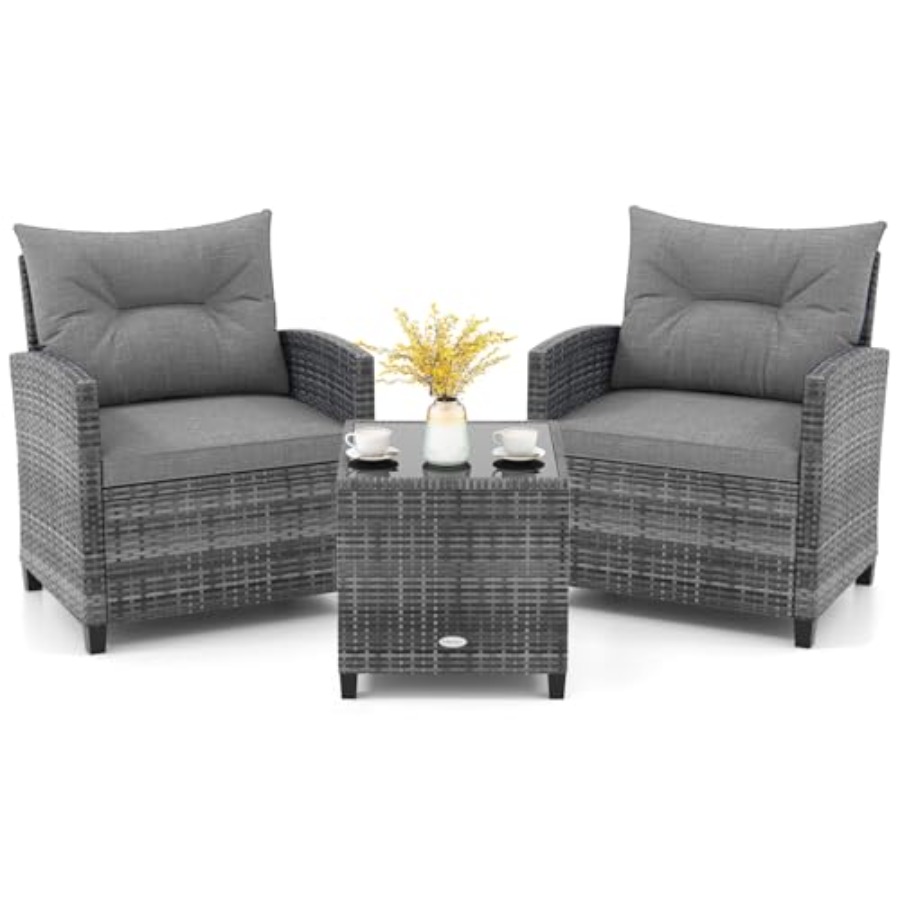 KOTEK 3 Piece Patio Furniture  - Outdoor Furniture In avis et prix