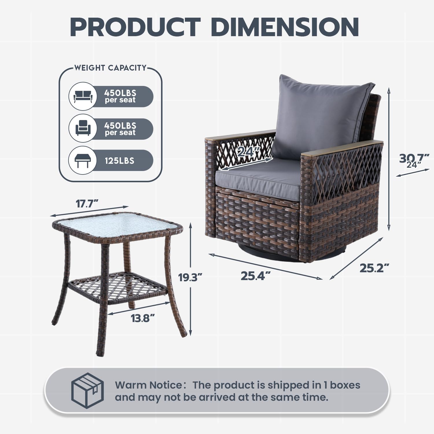 3 Pcs Patio Bistro Set with Ta - Outdoor Furniture Bali avis et prix