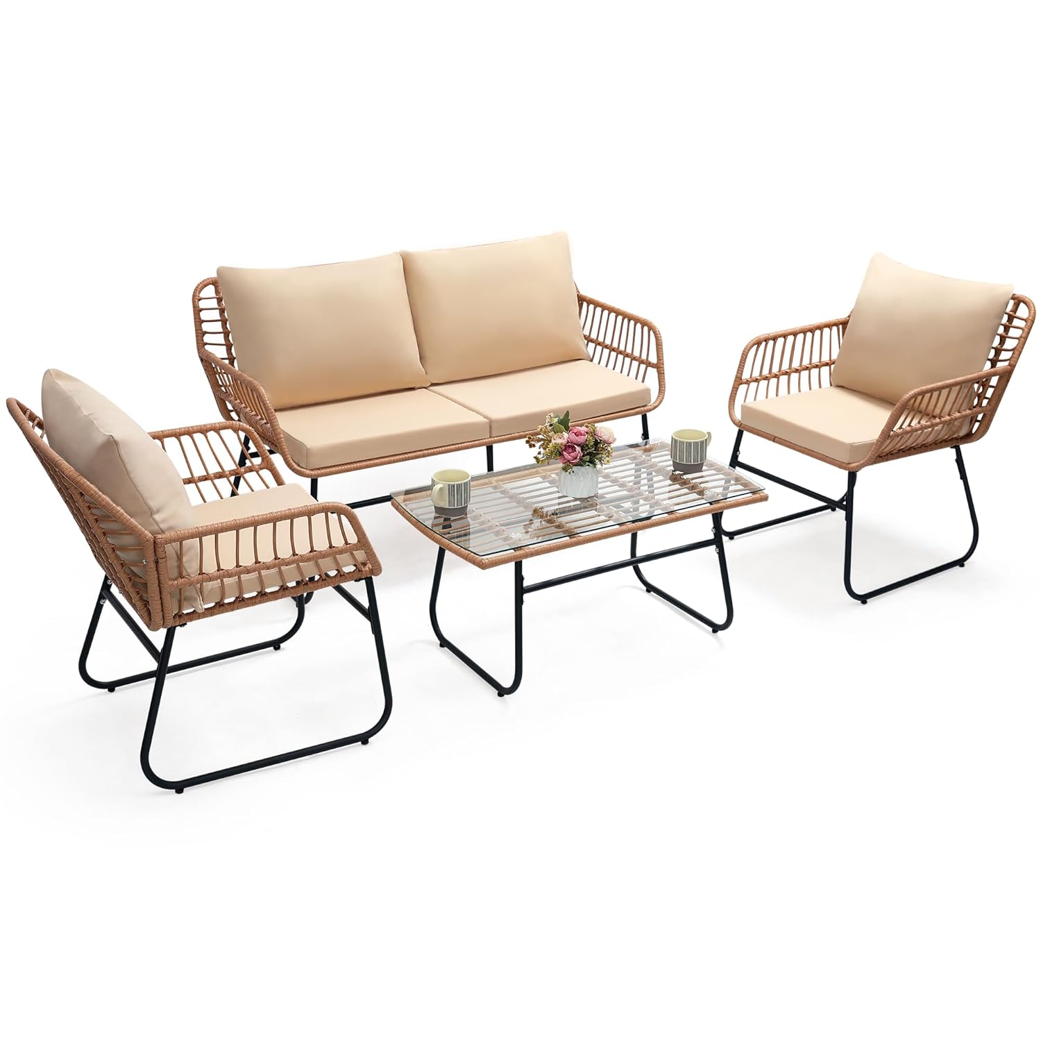 4 Piece Patio Bistro Outdoor F - Outdoor Furniture Bali avis et prix