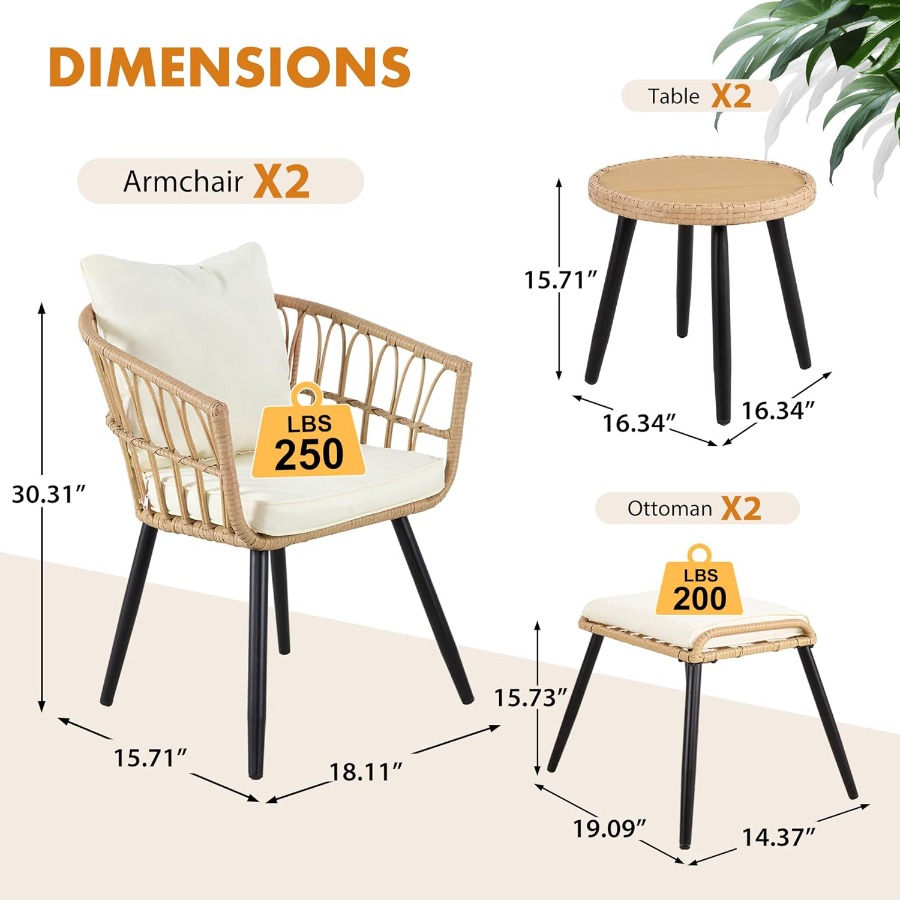 5 Piece Patio Furniture Set Ou - Outdoor Furniture In avis et prix