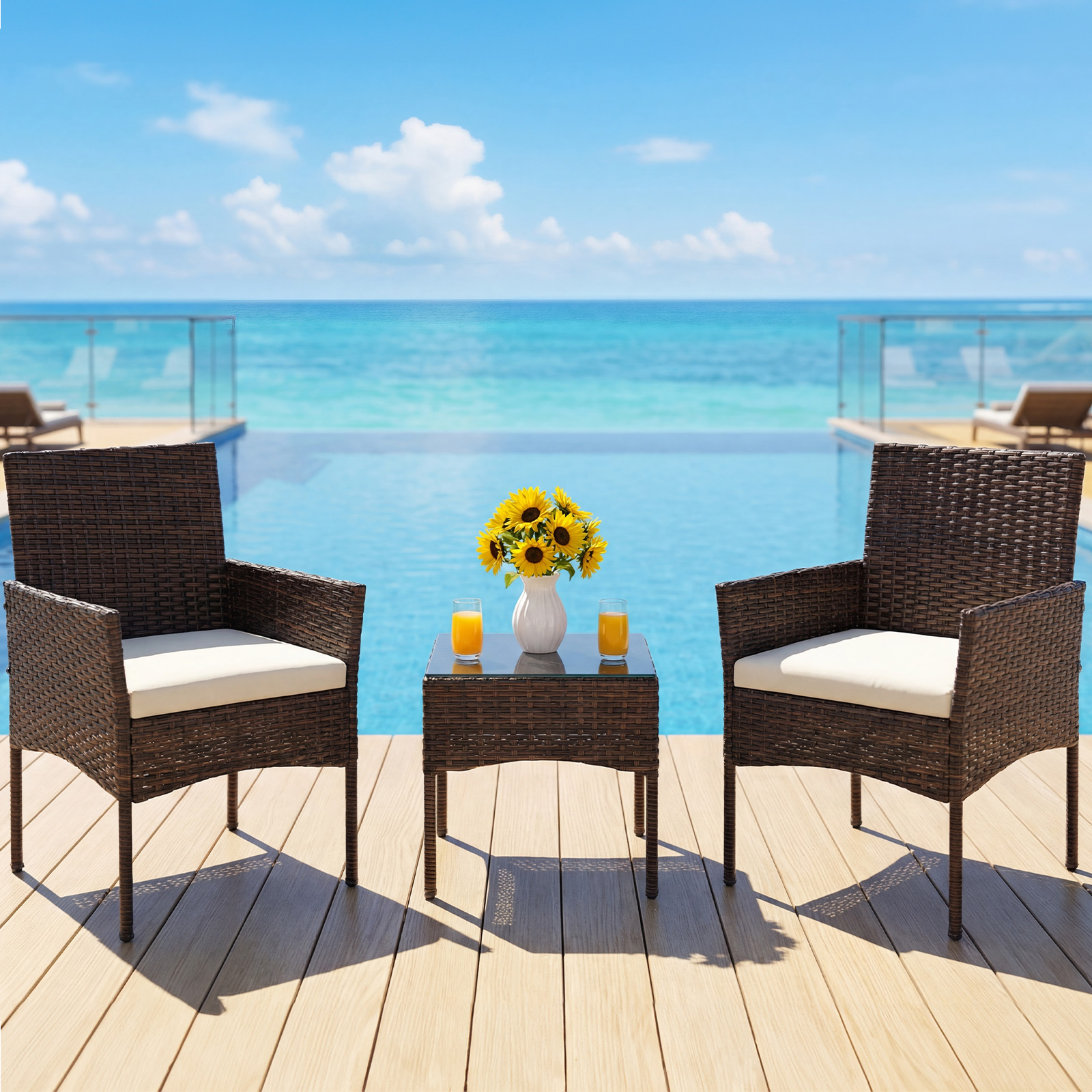 JHK Large Size 3 Pieces Outdoo - Outdoor Furniture Bali avis et prix