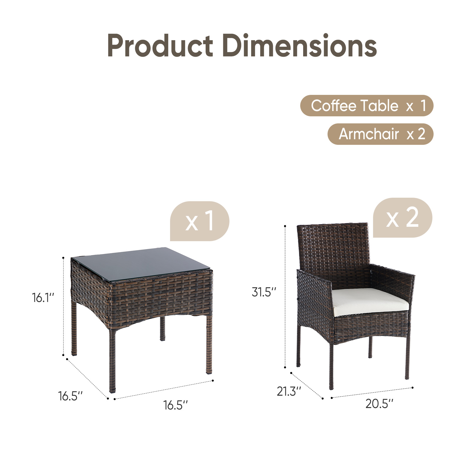 JHK Large Size 3 Pieces Outdoo - Outdoor Furniture Bali avis et prix