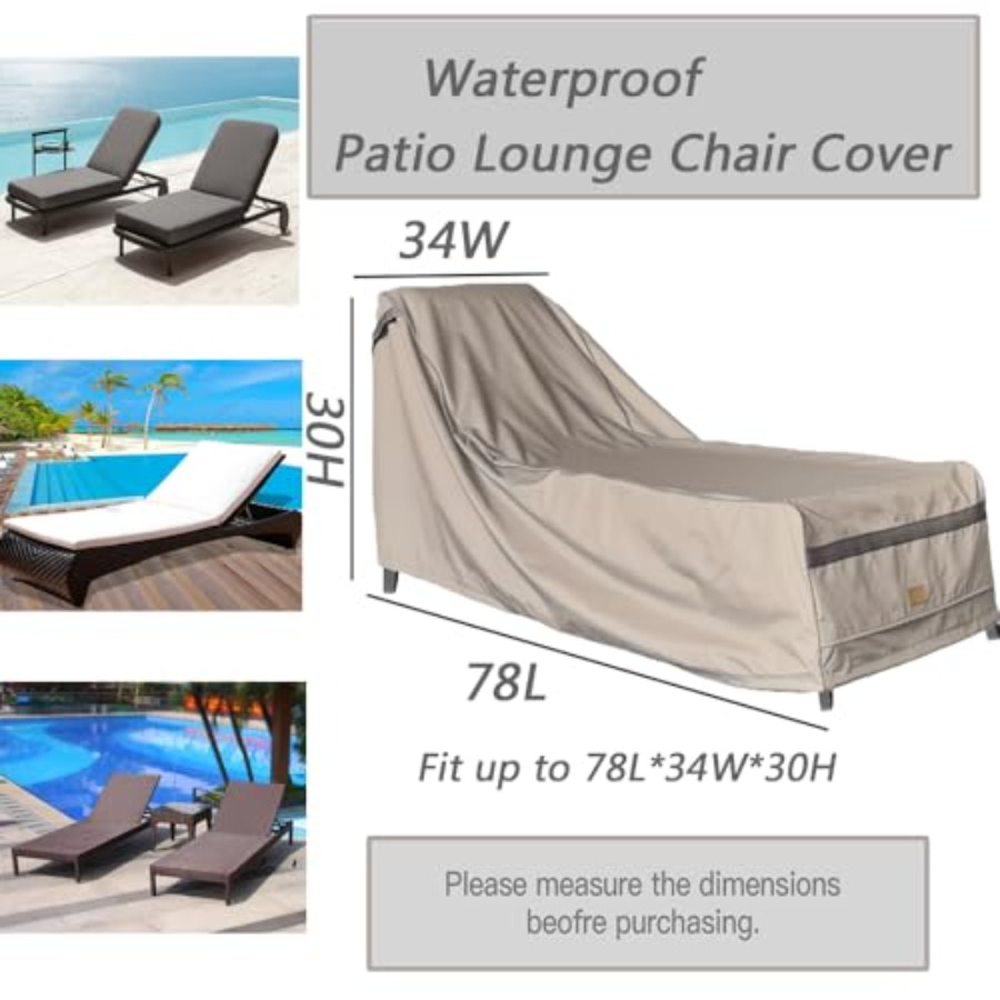 Patio Chaise Lounge Cover Wate - Outdoor Furniture Waterproof avis et prix
