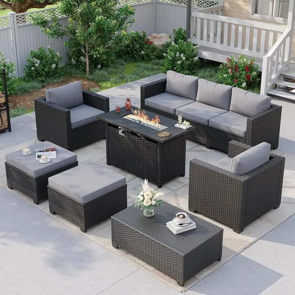 7-Piece Outdoor Patio Furnitur - Outdoor Furniture Set With Fire Pit avis et prix