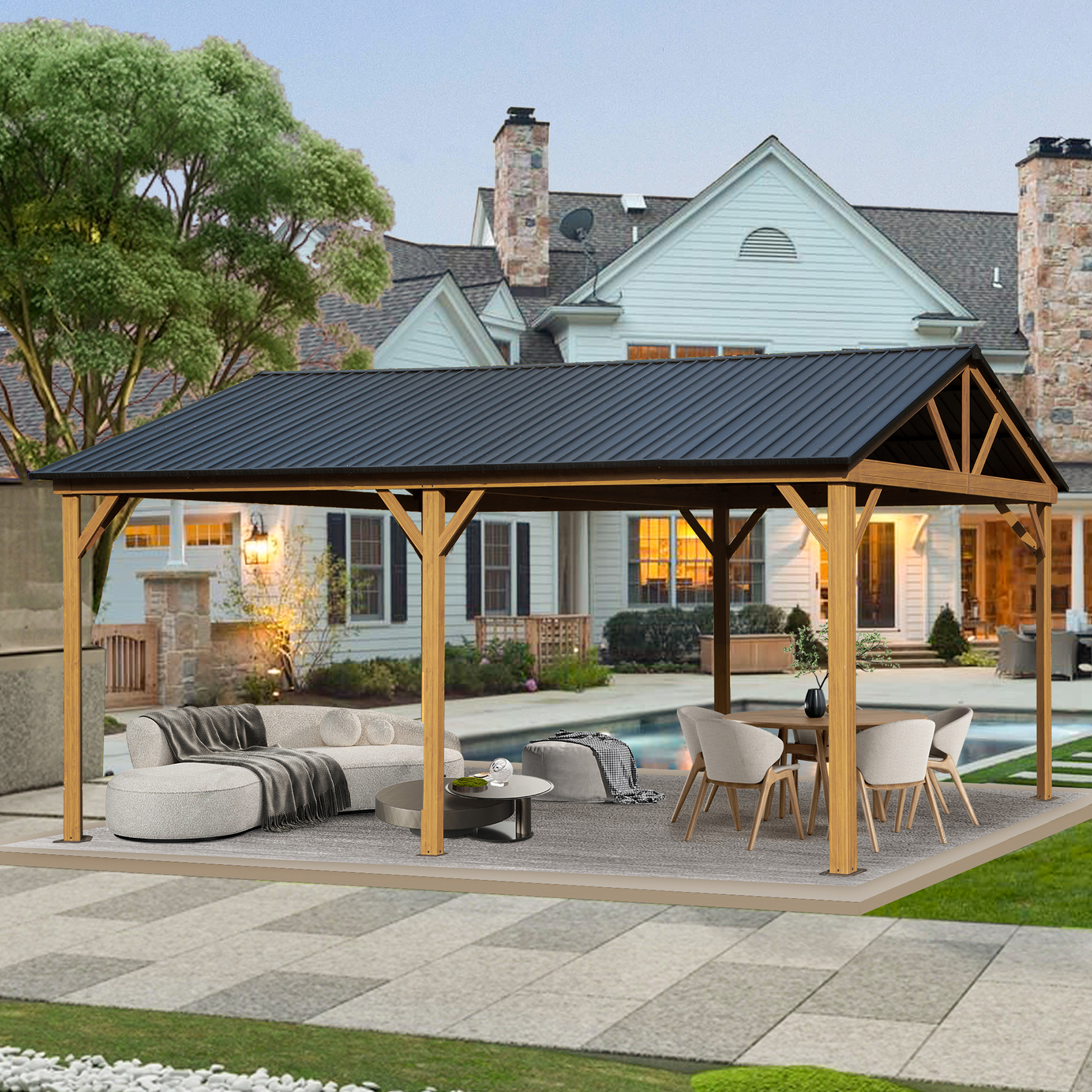 ！@Outdoor Aluminum Frame Gazeb - Outdoor Furniture Gazebo avis et prix