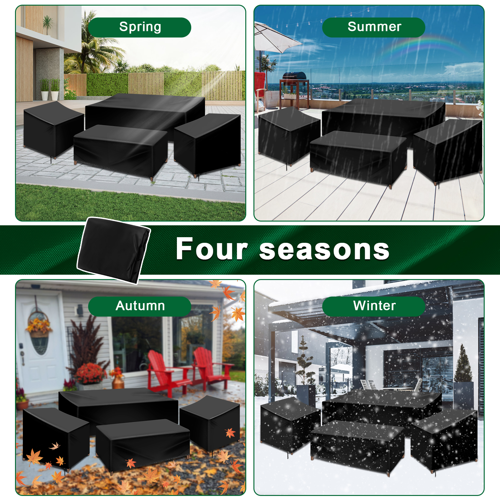 4Pcs Patio Furniture Cover Set - Outdoor Furniture Weatherproof avis et prix