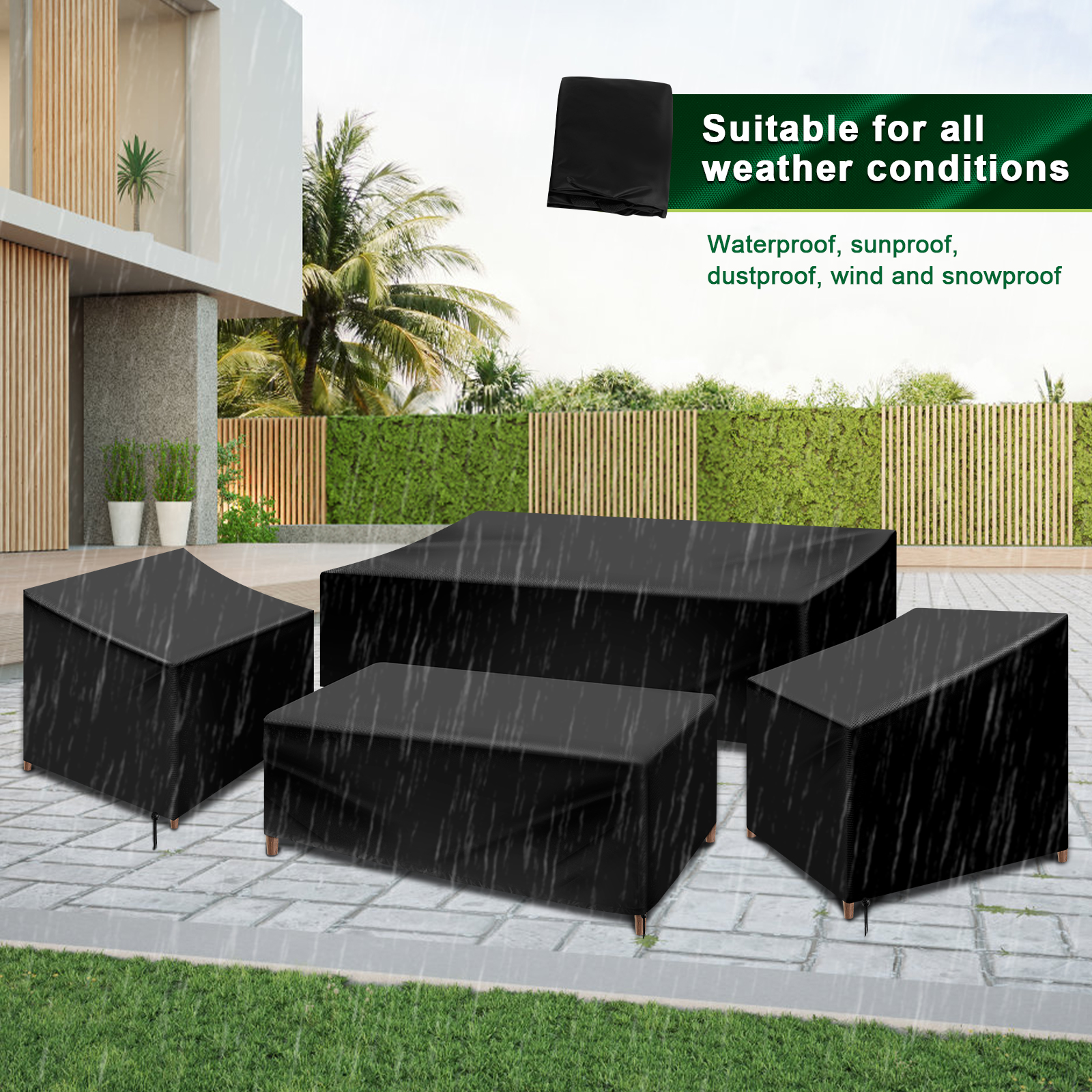 4Pcs Patio Furniture Cover Set - Outdoor Furniture Weatherproof avis et prix
