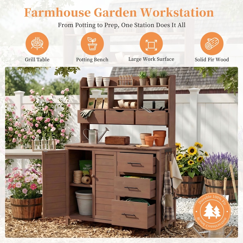 TOPMAX Farmhouse Patio Potting - Outdoor Furniture Kitchener avis et prix