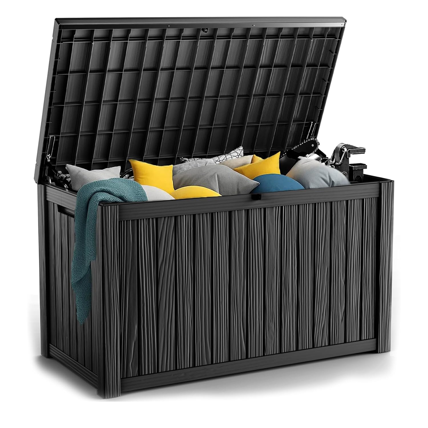 180Gal Lockable Resin Deck Box - Outdoor Furniture Waterproof avis et prix