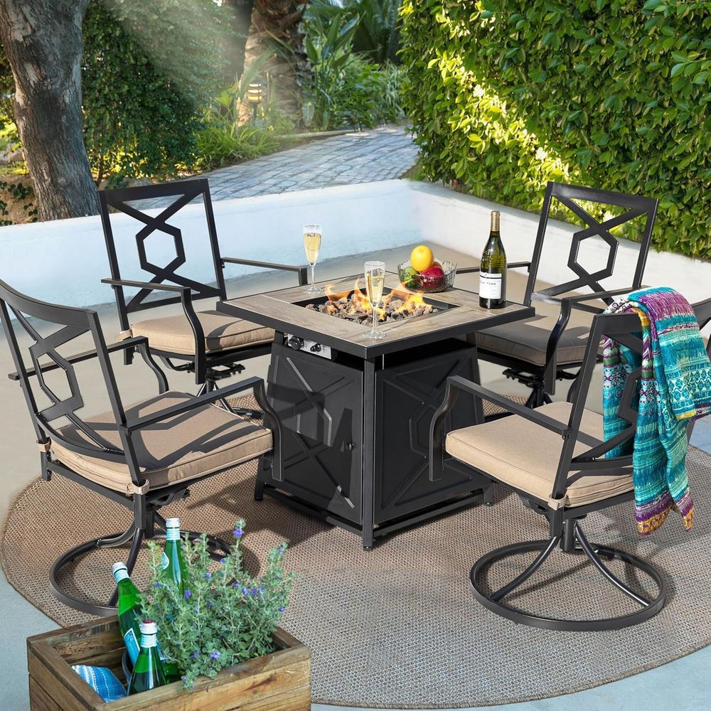 5-Piece Outdoor Patio Furnitur - Outdoor Furniture Set With Fire Pit avis et prix