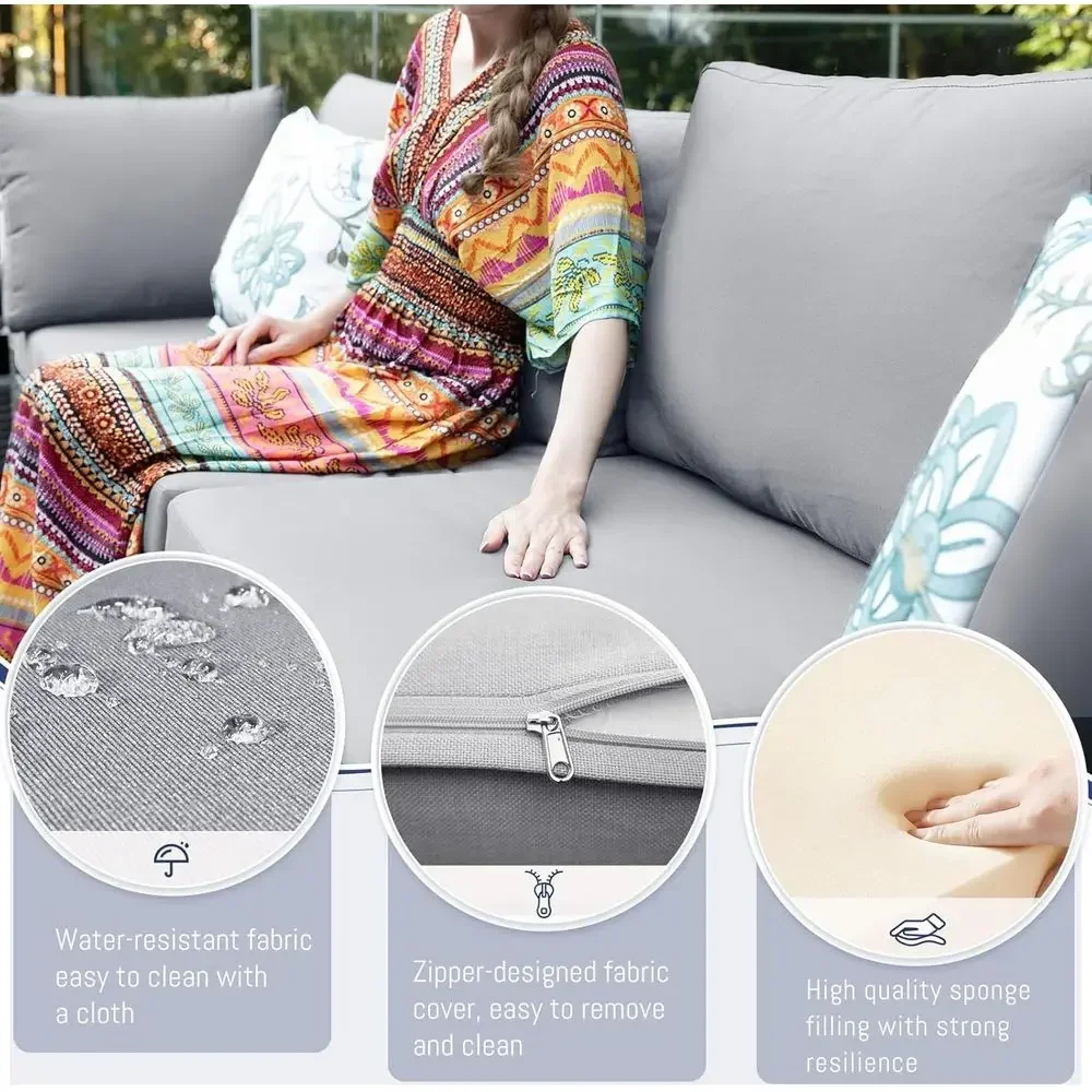 6-Person Weather-Resistant Out - Outdoor Furniture Set With Fire Pit avis et prix