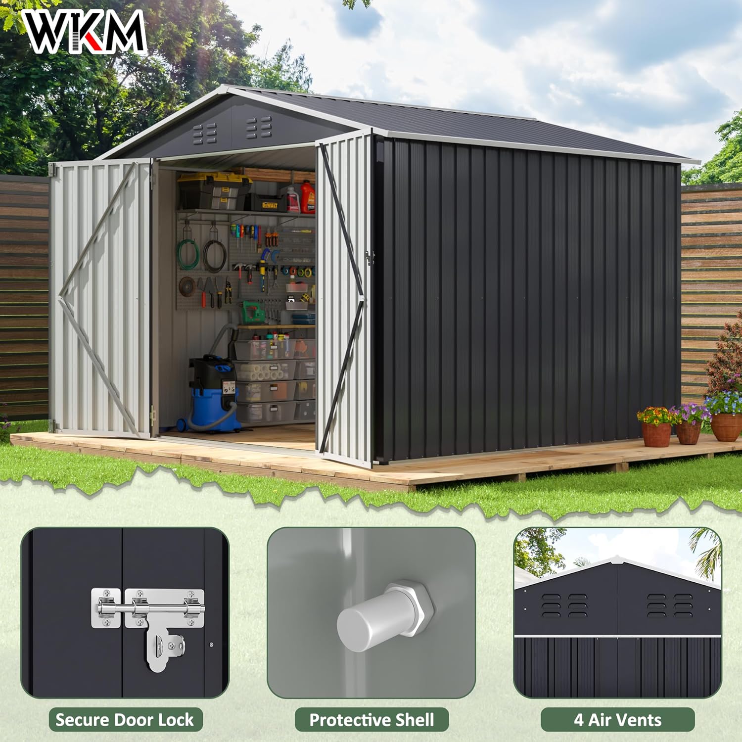 8x8 FT Outdoor Storage Shed, U - Outdoor Furniture Bali avis et prix