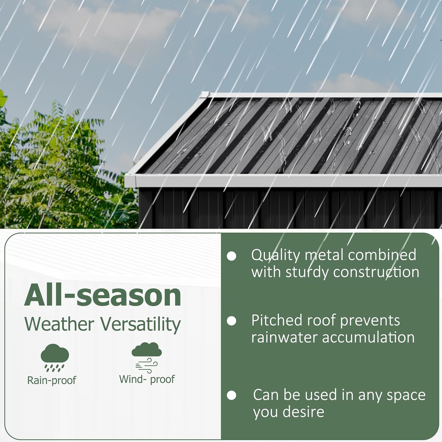 8x8 FT Outdoor Storage Shed, U - Outdoor Furniture Bali avis et prix